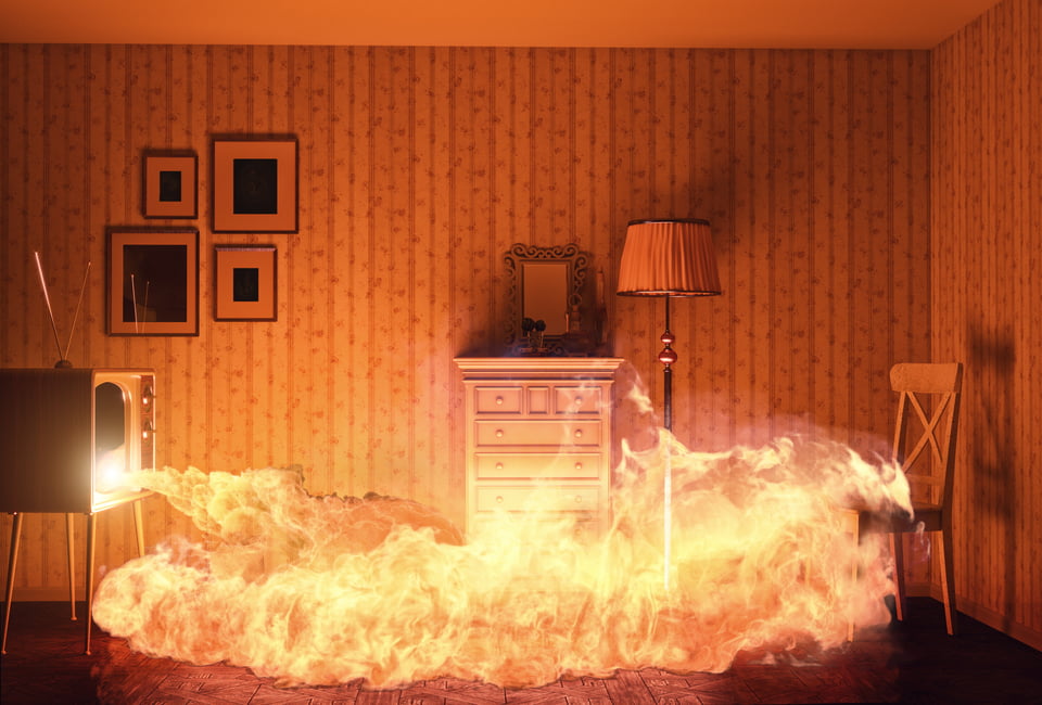 fire in home