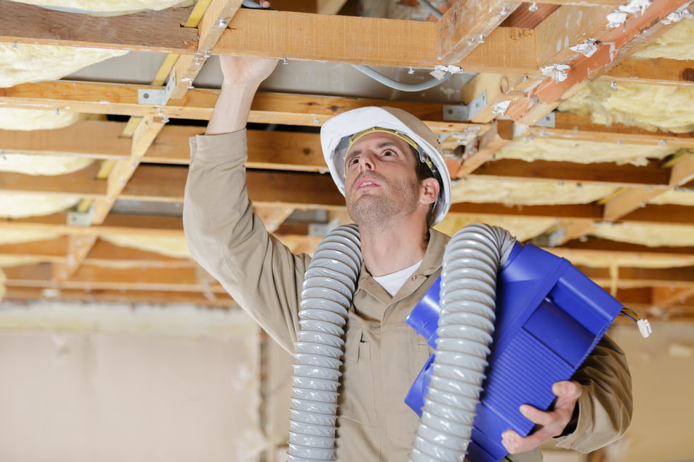 man conducting a home inspection