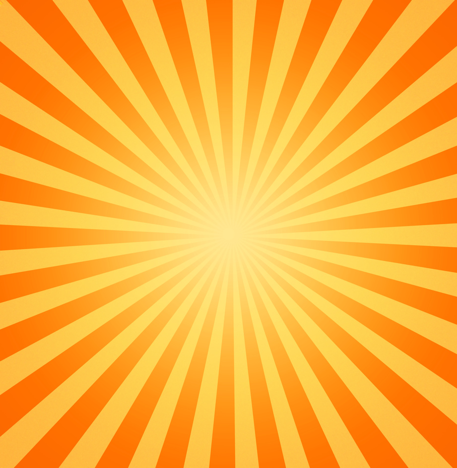 large yellow and orange image of the hot summer sun beating down